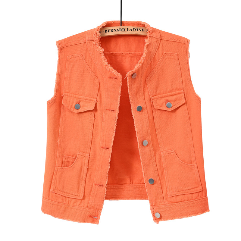 Street Fashion Jeans Women - Autumn Women Denim Vests Sleeveless Waistcoat