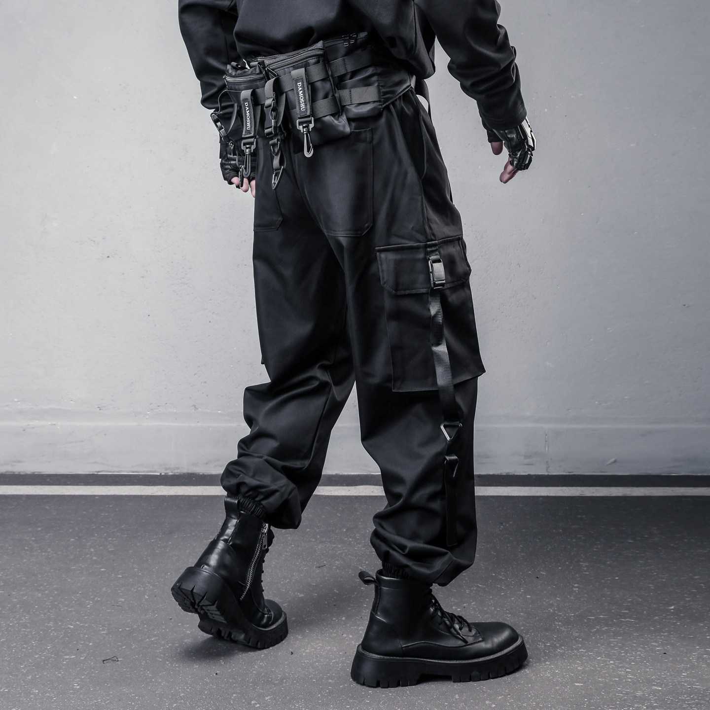 Techwear Pants Tactical - Designer Fashion Dark Overalls Men's Techwear