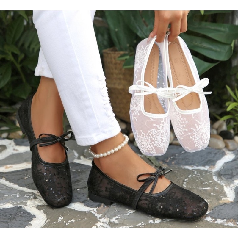 Street Fashion Rome 2026 - 2026 Spring Lace Women Mary Jane