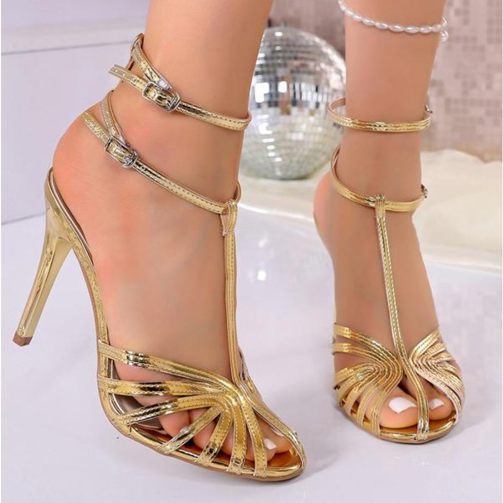 2026 Fashion T-strap Caged San - Street Fashion Rome 2026 recension och pris