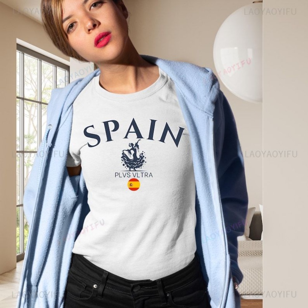 Spain Flag Graphic Printed T-s - Street Fashion In Spain recension och pris