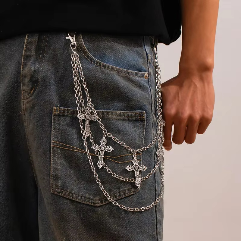 Fashion Punk Metal Pants Chain - Street Fashion Jeans Women recension och pris