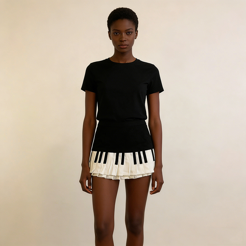 Summer Women Piano Designer Fa - Street Fashion Korean Girl recension och pris