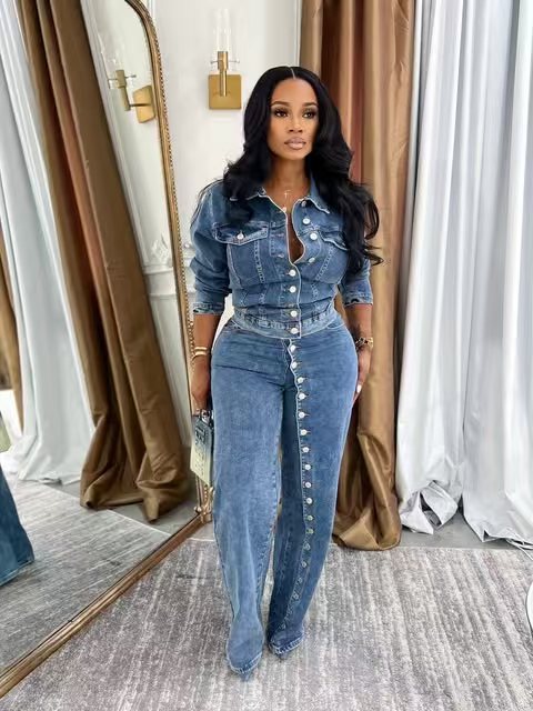 Jeans Suit Women Denim 2 Piece - Street Fashion Jeans Women recension och pris