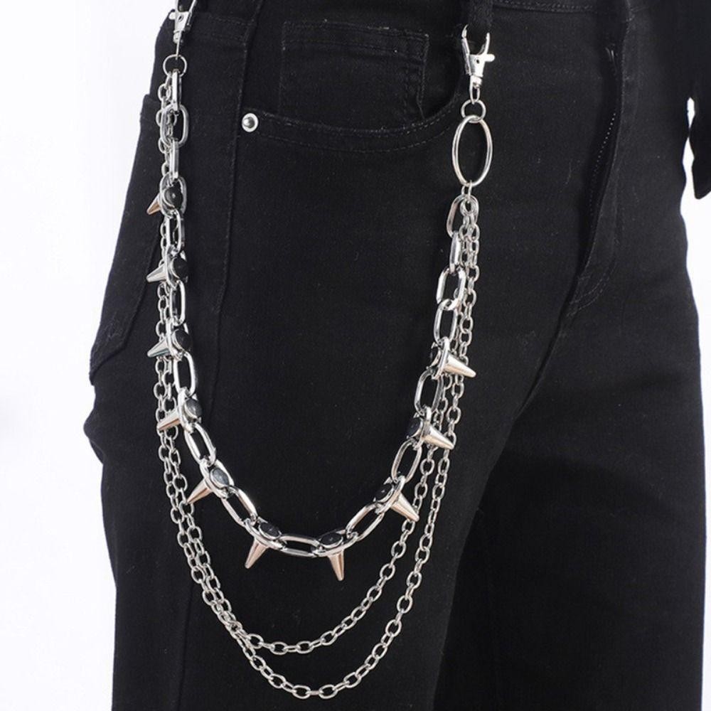 Unisex Hip Hop Punk Rock Metal - Street Fashion Jeans Women recension och pris