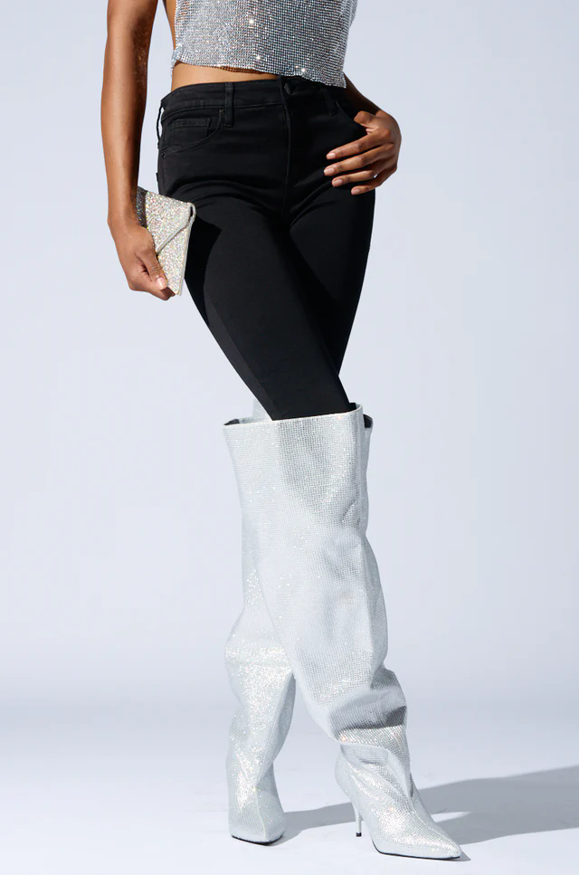 2026 Knee High Silver Crystal  - Street Fashion Rome 2026 recension och pris