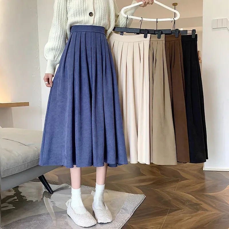 Women's Vintage Pleated Skirt  - Street Fashion Korean Girl recension och pris