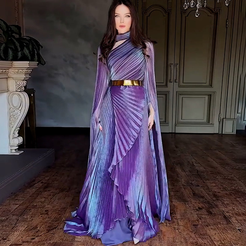 Fashion Gradient Printed Fold  - Guangzhou Street Fashion recension och pris