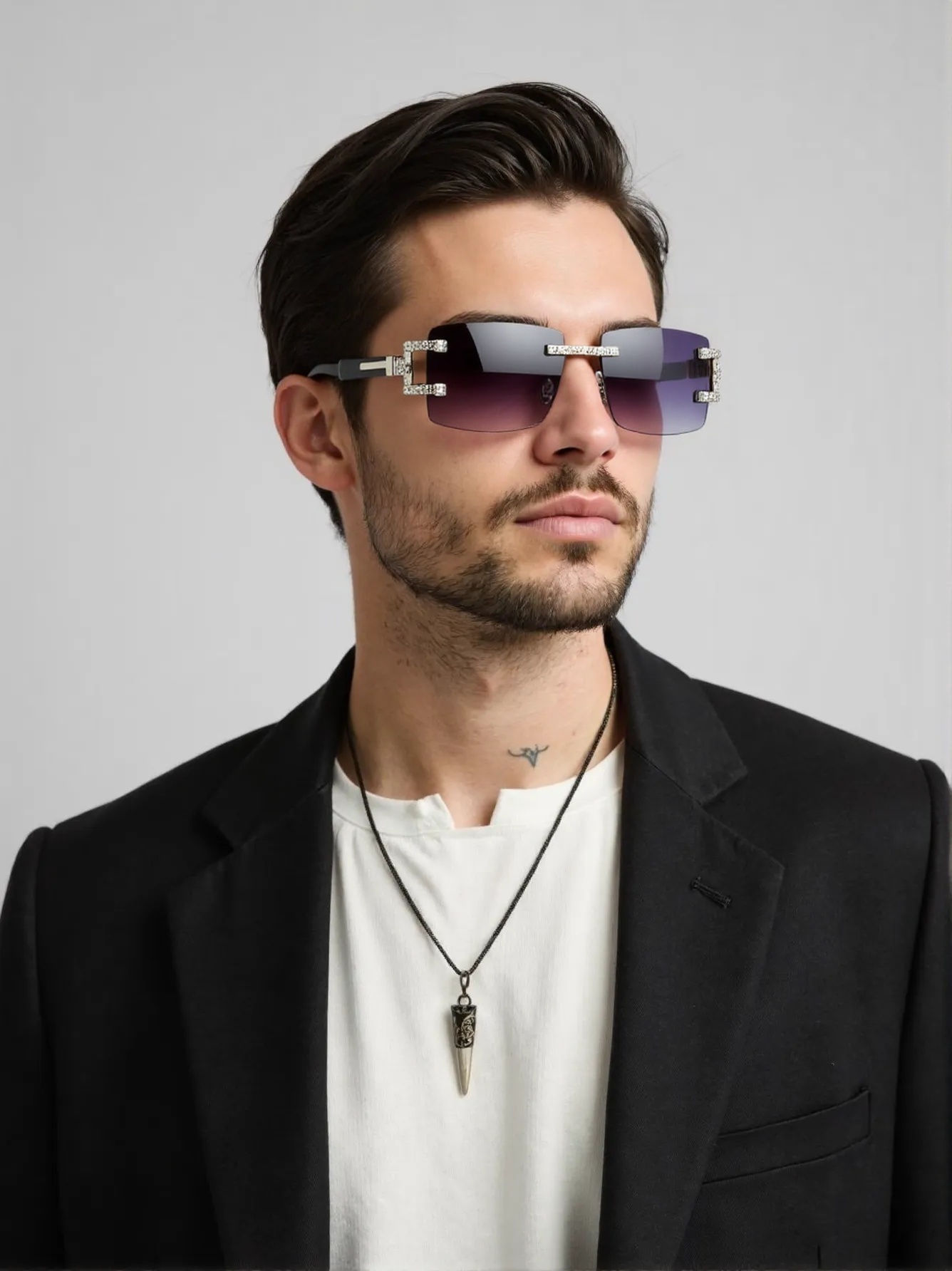 Wood leg retro fashion sunglas - Street Fashion Shoot recension och pris