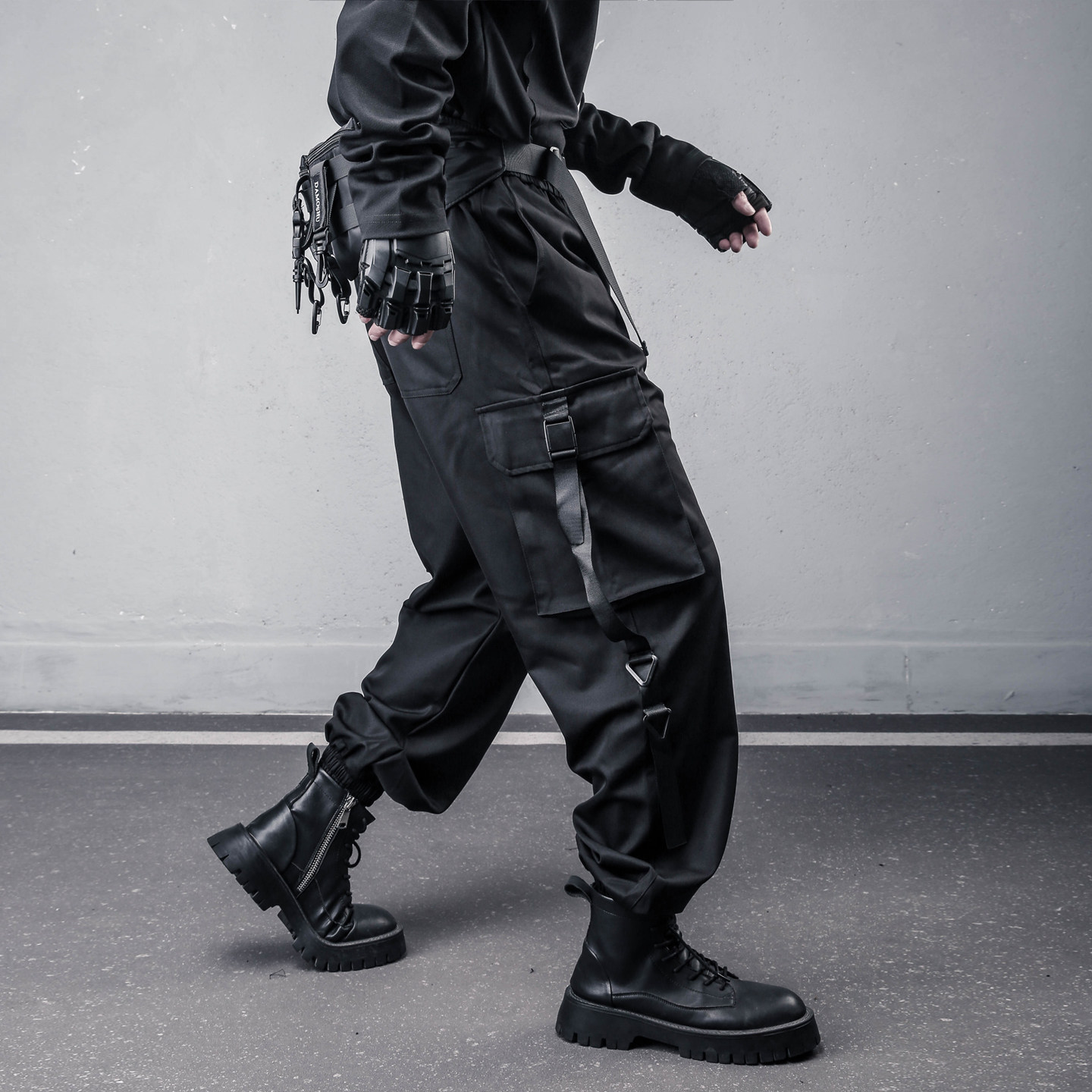 Designer Fashion Dark Overalls - Techwear Pants Tactical recension och pris