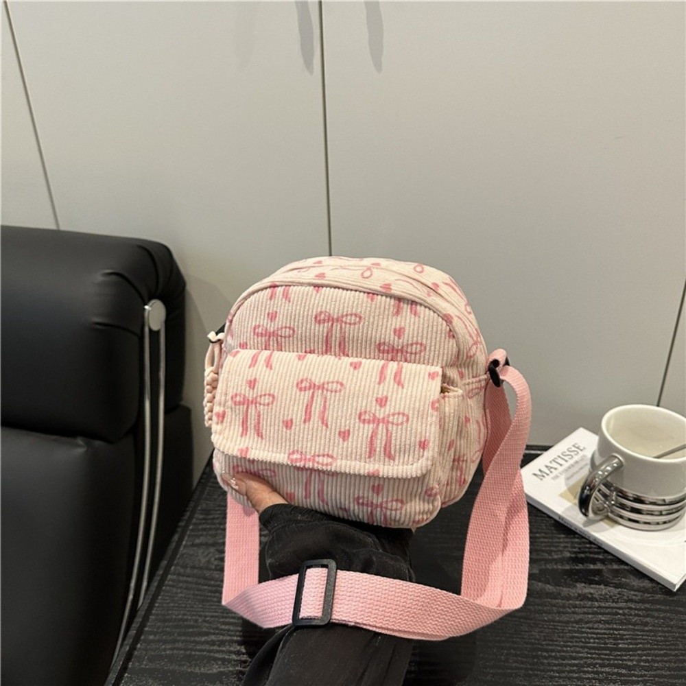 Women's Corduroy Small Shoulde - Street Fashion Korean Girl recension och pris