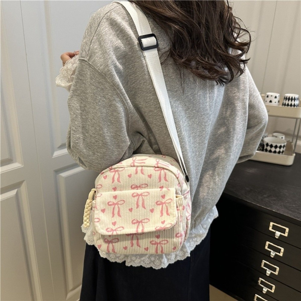 Women's Corduroy Small Shoulde - Street Fashion Korean Girl recension och pris