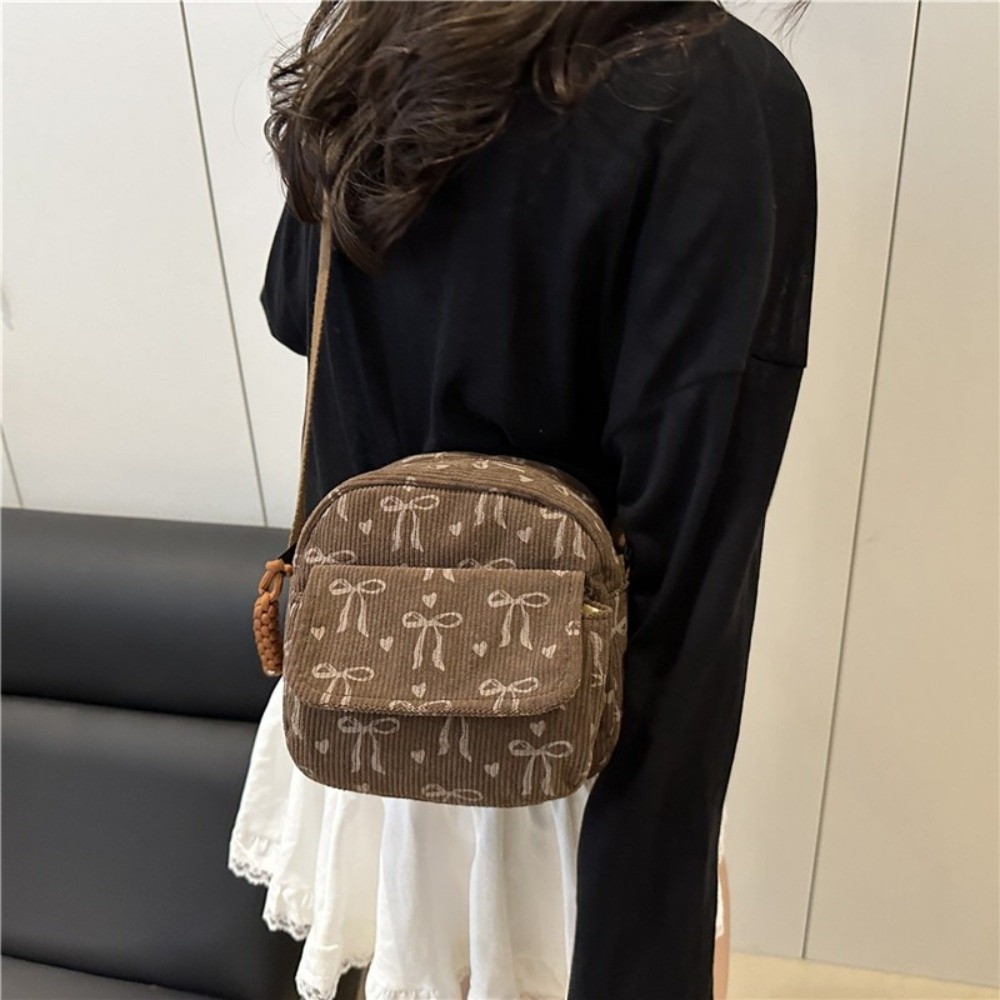 Women's Corduroy Small Shoulde - Street Fashion Korean Girl recension och pris
