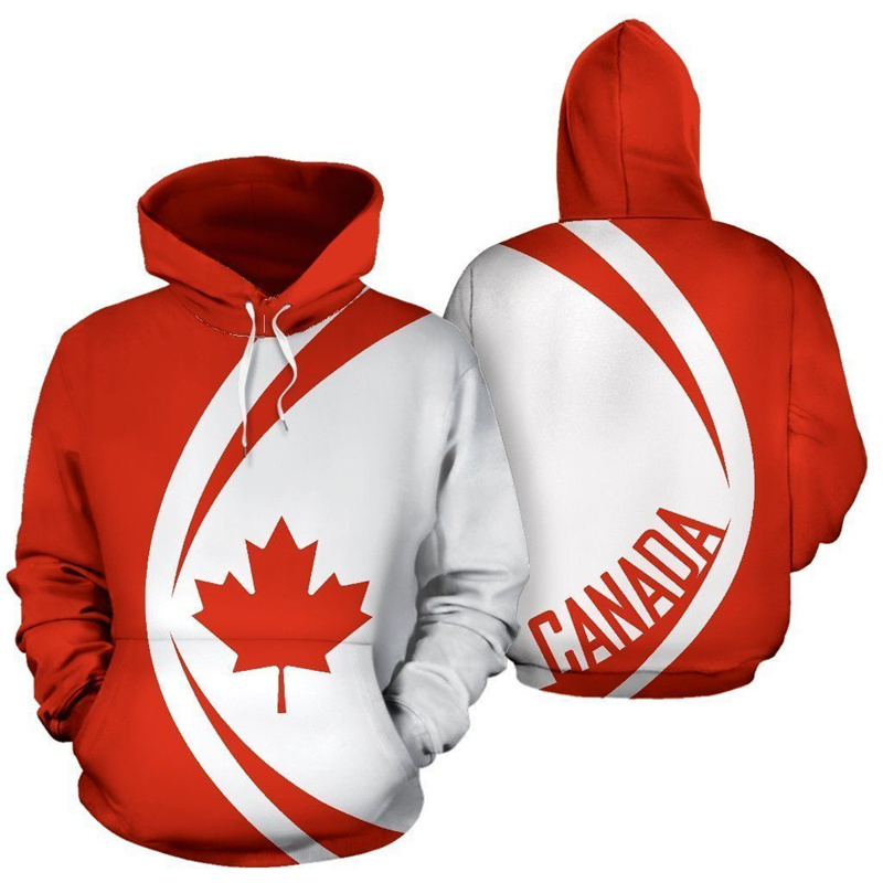 Canada Hoodie Maple Leaf 3d Pr - Street Fashion Canada recension och pris