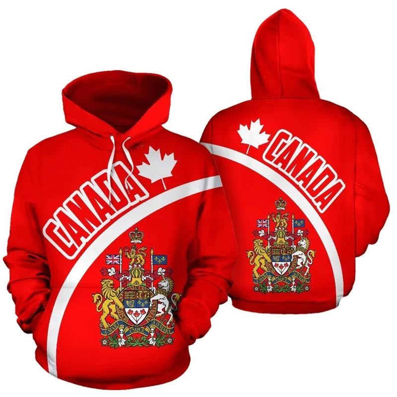 Canada Hoodie Maple Leaf 3d Pr - Street Fashion Canada recension och pris