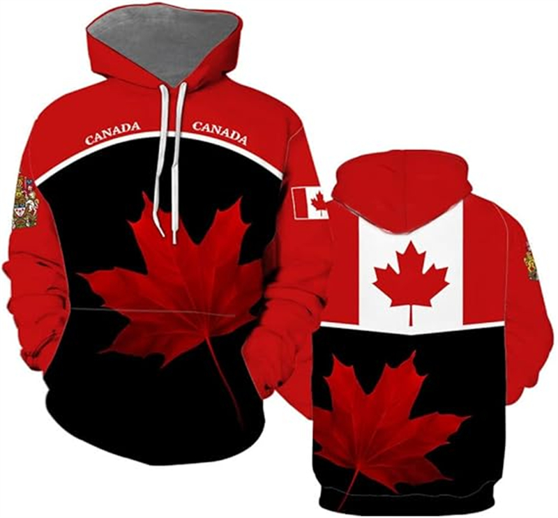 Canada Hoodie Maple Leaf 3d Pr - Street Fashion Canada recension och pris